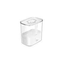 Organizador De Temperos Para Geladeira Com Cesto Clear Fresh Ou 1,5 Litros Cor:natural