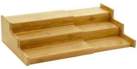 Organizador de Temperos Retrátil com 3 Níveis em Bambu Ecokitchen