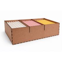 Organizador de Velas Palito MDF 3 Divisórias Porta Velas 18cm Capacidade até 140 Unidades Organizador de Velas Palito MDF 3 Divisórias Porta Velas 18cm Capacidade até 140 Unidades