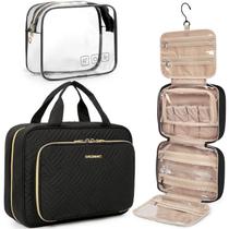 Organizador de viagem BAGSMART para maquiagem e itens de higiene, grande, com gancho para pendurar Organizador de viagem BAGSMART para maquiagem e itens de higiene, grande, com gancho para pendurar