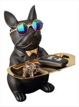 Organizador Decorativo Bulldog de Óculos Bandejas Porta Objetos