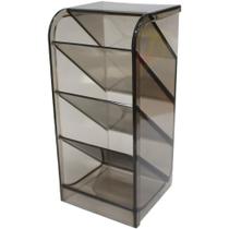 Organizador Diagonal de Mesa Fumê para Escritório ou Estudo