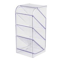 Organizador diagonal multiuso 4 divisões cristal 10330018 Waleu