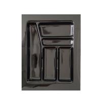 Organizador divisor de talheres 5 divisões dt07 preto ajustável resistente faca garfo colher concha