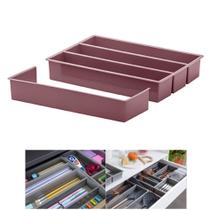 Organizador Divisor Gaveta Porta Utensílios Talheres Extensor 35x25x6,5cm - Paramount