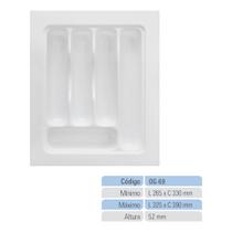 Organizador Divisor Gavetas Talher Utensílios Quarto Plástico Resistente Branco OG-69 Organizador Divisor Gavetas Talher Utensílios Quarto Plástico Resistente Branco OG-69