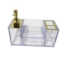 Organizador Dourado Para Pia De Banheiro - By Fineza