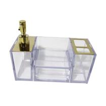 Organizador Dourado para Pia de Banheiro - By Fineza Organizador Dourado para Pia de Banheiro - By Fineza