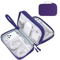 Organizador eletrônico FYY Travel Cable Bag impermeável roxo Organizador eletrônico FYY Travel Cable Bag impermeável roxo