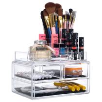 Organizador Em Acrílico P/ Maquiagem Cosméticos 3 Gavetas Organizador Em Acrílico P/ Maquiagem Cosméticos 3 Gavetas