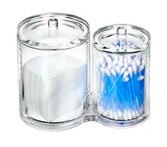 Organizador Em Acrílico PS Multiuso Cristal Porta Algodão, Cotonete, Maquiagem Organizador Em Acrílico PS Multiuso Cristal Porta Algodão, Cotonete, Maquiagem