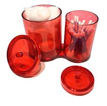 Organizador Em Acrílico PS Multiuso Cristal Porta Algodão, Cotonete, Maquiagem Organizador Em Acrílico PS Multiuso Cristal Porta Algodão, Cotonete, Maquiagem