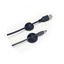 Organizador Emborrachado Preto P/ Cabos - Pote C/ 25 Peças