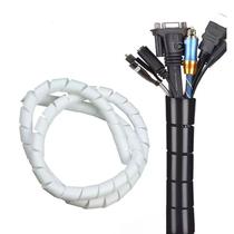 Organizador Esconde Fios Cabos Espiral 10mm 2mts Branco 1/2
