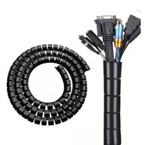 Organizador Esconde Fios Cabos Espiral 19mm 2mts Preto 3/4