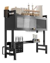 Organizador Escorredor Decoteam 2 Prateleiras Porta Acrílica 65x28x80 Organizador Escorredor Decoteam 2 Prateleiras Porta Acrílica 65x28x80