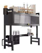 Organizador Escorredor Decoteam 2 Prateleiras Porta Acrílica 85x28x80 Organizador Escorredor Decoteam 2 Prateleiras Porta Acrílica 85x28x80