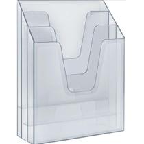 Organizador escritório vertical triplo cristal Acrimet Organizador escritório vertical triplo cristal Acrimet