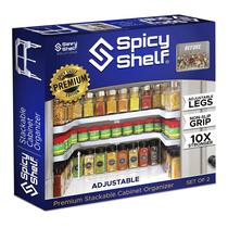 Organizador expansível de 2 camadas Shelf Spicy Shelf 3.0 Organizador expansível de 2 camadas Shelf Spicy Shelf 3.0