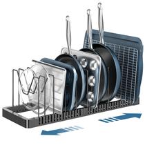 Organizador Expansível para Tampas de Panelas PanPanPal com 10 Divisórias Organizador Expansível para Tampas de Panelas PanPanPal com 10 Divisórias