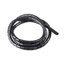 Organizador Fios Cabos 10Mm Espiral Flexível 25 Metros Preto