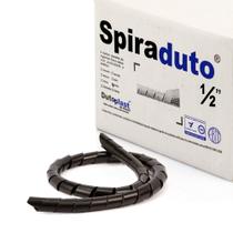 Organizador Fios e Cabos Spiraduto 1/2 Preto - 25 Metros