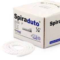 Organizador Fios e Cabos Spiraduto 1/4 Branco - 20 Metros