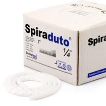 Organizador Fios e Cabos Spiraduto 1/4 Branco - 3 Metros