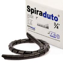 Organizador Fios e Cabos Spiraduto 3/4 Preto - 2 Metros