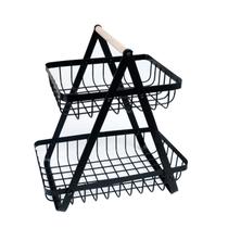 Organizador fruteira multiuso duplo de metal