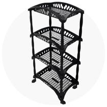 Organizador Fruteira Multiuso Vertical 4 andares com Rodinhas
