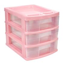 Organizador Gaveteiro Plástico 34cm Transparente 03 Gavetas