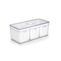 Organizador Geladeira 6,8L com 3 Cestos Escorredores Divisória para Alimentos Frutas e Vegetais Organizador Geladeira 6,8L com 3 Cestos Escorredores Divisória para Alimentos Frutas e Vegetais
