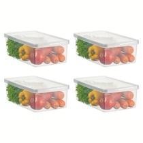Organizador Geladeira Caixa Plástica Saladas Fruta Média 4un