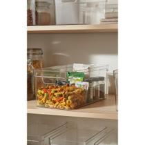 Organizador geladeira cozinha com alça transparente 30cm Organizador geladeira cozinha com alça transparente 30cm