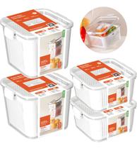 Organizador Geladeira Frutas Legumes Vegetais 4 Potes Cesto Organizador Geladeira Frutas Legumes Vegetais 4 Potes Cesto