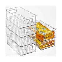 Organizador Geladeira Multiuso Armários Gavetas Kit c/ 6 Transparente - PALADA SHOP