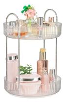 Organizador Giratório 2 Andares Maquiagem Perfumes Banheiro Transparente Organizador Giratório 2 Andares Maquiagem Perfumes Banheiro Transparente
