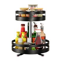 Organizador Giratório 2 Andares Prateleiras Multiuso Industrial Cozinha Dia das Mães Aniversário Self Service Temperos Frutas Fruteira Festas Eventos