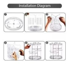 Organizador Giratório 360º Maquiagem - Acrílico 35 X 28 Cm