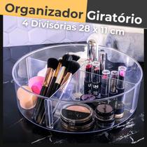 Organizador Giratório C/ 4 Divisórias 360º Multiuso Tempero Cozinha Maquiagem Acrílico Organizador Giratório C/ 4 Divisórias 360º Multiuso Tempero Cozinha Maquiagem Acrílico