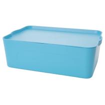 Organizador Grande Alto com Tampa Azul