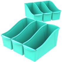 Organizador Grande de Plástico Storex Teal 6 Unidades