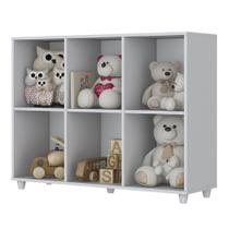 Organizador Infantil Aquarela 6 Nichos - Branco