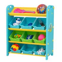 Organizador Infantil com Estante e 10 Caixas Removíveis Fácil Montagem!