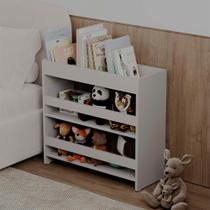 Organizador Infantil Petiz para Livros e Brinquedos Branco Organizador Infantil Petiz para Livros e Brinquedos Branco