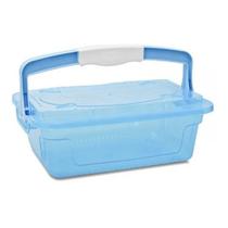 Organizador Infantil Transúcido 5,6L Azul / Rosa Adoleta