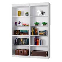 Organizador Kit 2 Livreiros Caio Multiuso Escritório Casa Branco