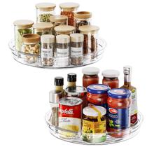 Organizador Lazy Susan, pacote com 2, mesa giratória de 23,5 cm para gabinete