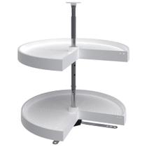 Organizador Lazy Susan Rev-A-Shelf 24 Polegadas Corte em Fatias Duplo Andar Branco Organizador Lazy Susan Rev-A-Shelf 24 Polegadas Corte em Fatias Duplo Andar Branco